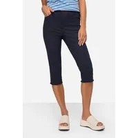 Laurasøn Funktionshose Caprihose Jeggings Fransensaum Elastikbund