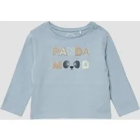 s.Oliver Langarmshirt T-Shirt Langarmshirt mit verziertem Schriftprint
