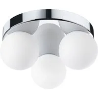 Paulmann Deckenleuchte Selection Bathroom Gove IP44 max. 3x20W Rondel Glas/Metall, ohne Leuchtmittel, G9