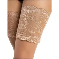 Fiore Halterlose Strümpfe Sensual (Packung, 1-Paar, 1 Paar) halterlose Stümpfe mit Phantasie-Muster am Bund