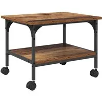 vidaXL Druckertisch Druckerständer Altholz 50 x 40 x 38 cm Holzwerkstoff (1-St)