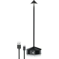 BEARWARE LED Tischleuchte kabellos, stufenlos dimmbar, 3 Lichtfarben, Akku 3600 mAh, Touch, Dimmfunktion, Ein-/Ausschalter, Farbwechsel, mehrere Helligkeitsstufen, LED fest integriert, Kaltweiß, Neutralweiß, Warmweiß, USB-C Ladeeingang, Memory-Funkti