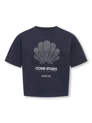 KIDS ONLY - KOGRIRI LIFE S/S O-NECK STONES TOP JRS Night Sky - Gr. - 152