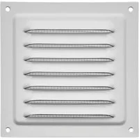SO-TECH® Lüftungsgitter aufschraubbar mit Insektenschutz Wetterschutz Alumium (1 St), 125x125 mm weiß