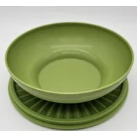 TUPPERWARE Vorratsdose Tupperware Müsli Schale grün 400ml mit Sonnendeckel