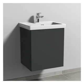 Sanipa 3way Waschtischunterbau zu Villeroy & Boch Subway 3.0 Waschtisch mit 1 Tür, Anthrazit-Matt SM84522