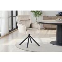 OTTO home Esszimmerstuhl Justin (Set, 2 St), gemütlicher Sessel mit Taschenfederkern, 360 Grad drehbar, Grob - Cord