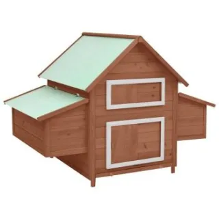 VidaXL Hühnerstall 150 x 96 x 110 cm (B x T x H) rosiges braun