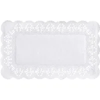 PAPSTAR Modellierwerkzeug 100 Spitzenpapiere eckig 30 cm x 18 cm weiss