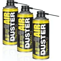Oputec 3 x 400ml Druckluftspray Air Duster Druckgasreiniger Tastatur Reiniger Druckluftreiniger (Spar-Set)