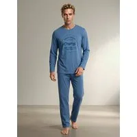 Henry Terre Pyjama Pyjama Set Langarm - Vintage New York City
