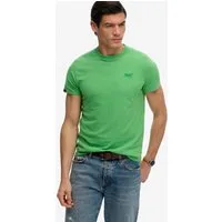 Superdry Rundhalsshirt ESSENTIAL LOGO EMB TEE aus Baumwolle und Single Jersey, Slim Fit, Kurzarm, hüftlang