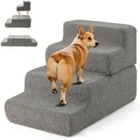 COSTWAY Haustiertreppe (1-St), Hundetreppe 4 Stufen, Hundestufe, für Sofa, Bett