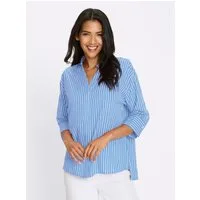 Sieh an! Klassische Bluse Longbluse 3/4-Arm