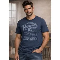 Man's World T-Shirt Kurzarm, mit stylischem Print, Rundhalsausschnitt, aus Baumwolle