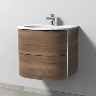 Sanipa 4balance Keramik-Set mit 2 Auszügen, Eiche-Tabak, DL40150 DL40150