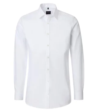 VENTI - Popeline Hemd uni 001420 weiss - Gr. - 42