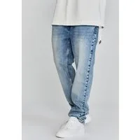 Siksilk Straight-Jeans SikSilk Herren Blaue Straight Fit Jeans