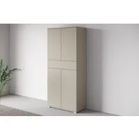 OTTO home Aktenschrank Kenia, Stauraumschrank 80 cm breit mit Schublade (1-St) Griffloses Design mit Push-to-Open und verstellbaren Einlegeböden