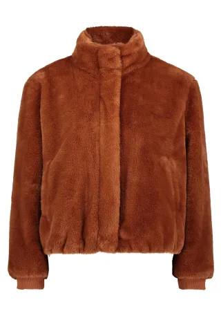 Betty & Co - Kunstfell-Jacke braun - Gr. - 40
