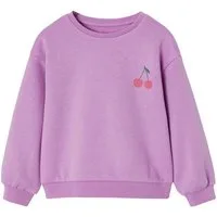 vertbaudet Sweatjacke Mädchen Sweatshirt mit Print Basics