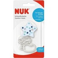 NUK Schnullerbefestigung NUK Schnullerkette – Stern Motiv, Praktisch & Sicher, (1-tlg)