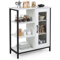 COSTWAY Sideboard, Küchenbuffet mit Tür, offenen Ablagen Anrichteschrank