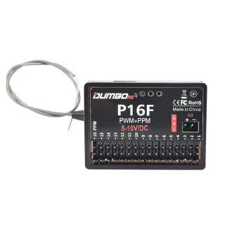 DumboRC P16F 2.4GHz 16CH Receiver FHSS PPM PWM Signal for DDF-350 X6 X6PM-350 Transmitter FPV RC Drone Airplane Glider C