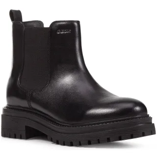 Geox D Iridea B Leder Damenstiefel Schwarz