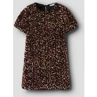 Name It Paillettenkleid NKFRUNICA SS TUNIC Kunstfaser, regular fit