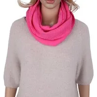 MIRROSI Loop Damen Schal aus Musellin, Made in Italy 70x20cm, Uni, Schlauchschal, (Zweimal um den Hals wickelbar, ca. 70x20cm), Damen Halstuch ideal für Frühling, Sommer oder Herbst