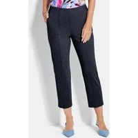 GOLDNER Stretch-Hose Elegante 7/8-Hose mit Biesen Stretchhose mit Schlupfbund, Eingriffstaschen und 7/8-Länge