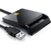 CSL HBCI-Chipkartenleser USB Karten Leser HBCI fähig für eine schnelle Online-Identifizierung, USB 2.0 Typ A, z.B. für Online-Banking, Gesundheitskarte