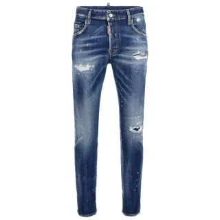 Dsquared2 Super Twinky Jeans, Verstärkte Jeans Mit Used-look-denim-waschung, Blau