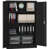 Midori Aktenschrank (1-St) Büroschrank Schloss Stahlschrank abschließbar 3 Einlegeböden