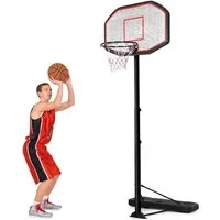 COSTWAY Basketballständer Basketballkorb, von 200 bis 305cm höhenverstellbar