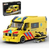 Bundviel Stadt-Rettungswagen Teile Europäische Rettungsfahrzeug-Bausteine Spielbausteine, (648 St)