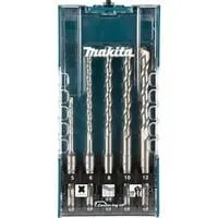 Hammerbohrer-Set SDS-plus, 5-teilig, Bohrer-Satz Ø 5 / 6 / 8 / 10 / 12mm, Arbeitslänge 50mm / 100mm