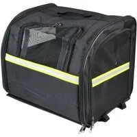 DUVO+ Tierfahrradkorb Fahrradtasche für Gepäckträger schwarz