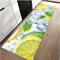 Primedeco Teppich Küchenteppich Zitrusfrische PVC rutschfest abwaschbar Läufer, Rechteckig, Höhe: 3 mm, Pflegeleicht & Wasserabweisend