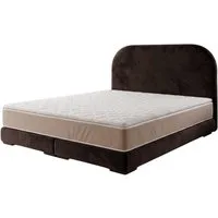 A&J MöbelLand GmbH Polsterbett LEON mit Kopfteil - Stilvolles Bettgestell für Ihr Schlafzimmer (Länge: 209 cm, Höhe Kopfteil: 110 cm, 4 Kopfteil-Varianten, 7 Größen zur Auswahl, Modernes Design, TOP ANGEBOT!, Inklusive Bettgestell), Komplettgestell-S