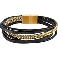 Bruno Banani Armband Schmuck Geschenk Edelstahlarmband Lederimitat