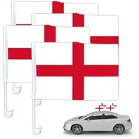 Dekotalent® Flagge 2x Autofahnen Autoflagge England Auto Autofahne Fahne (2-St)