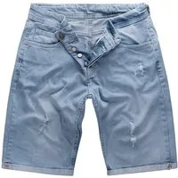 Gelverie Jeansshorts Herren Jeansshorts Stonewashed Hellblau G-304
