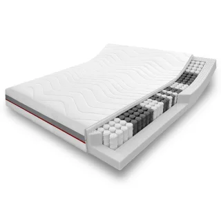7 Zonen ergonomische Taschenfederkernmatratze Sleezzz Premium 140 x 200 cm, Höhe 23 cm, Härtegrad H2/H3