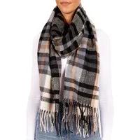 BRUBAKER Schal Cashmirillo Schal Kariert für Damen und Herren - 70 x 200 cm, (Herbstschal Winterschal mit weichem Kaschmir-Gefühl, 1-St), Warm, Kuschelig und Oversized - Damenschal für Herbst und Winter