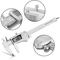STAHLWERK Messschieber Digitaler Messschieber 0-150 mm 6" Edelstahl Schieblehre Messlehre, 0, Set, Set, Digital-Display