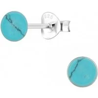 ALEXANDER YORK Paar Ohrstecker MUSCHELPERLMUTT aqua 6 mm, 2-tlg., 925 Sterling Silber
