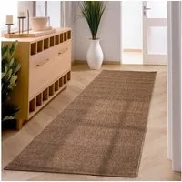 SIMPEX24 Teppich Unicolor - Einfarbig, Läufer, Höhe: 7 mm, Kurzflor Schlingen Teppich Wohnzimmer Einfarbig Modern Teppiche