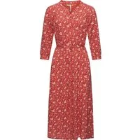 Ragwear Maxikleid Meve Leichtes Langarmkleid mit Blumenmuster